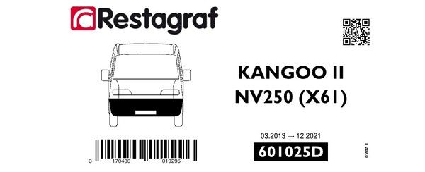 [A601025D] Fasteners kit for front bumper KANGOO II (Phase 2) 03.2013 → 03.2022 / NV250 12.2019→ 12.2021