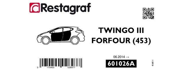 [A601026A] Fasteners kit for doors TfenderO III 06.2014 → / SMART LIMOUSINE (W453) 11.2014 → 12.2021