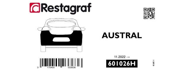 [A601026H] Fasteners kit for rear bumper AUSTRAL 11.2022 → / ESPACE VI 11.2023→