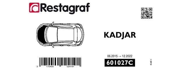 [A601027C] Fasteners kit for bonnet KADJAR All versions 06.2015 → 12.2022