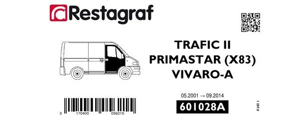 [A601028A] Fasteners kit for front doors TRAFIC II / VIVARO-A / PRIMASTAR (X83) 05.2001 → 09.2014