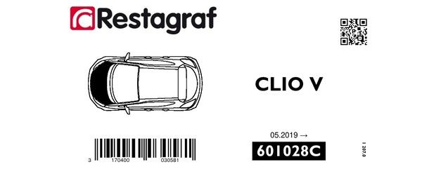 [A601028C] Fasteners kit for bonnet CLIO V All versions 05.2019 →