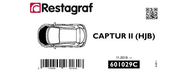 [A601029C] Fasteners kit for bonnet CAPTUR II All versions 11.2019 →