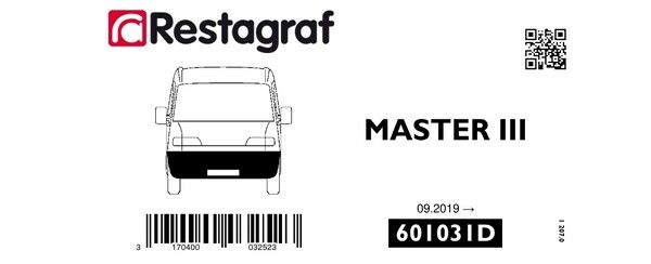 [A601031D] Fasteners kit for front bumper MASTER III (Phase 3) 09/2019 →