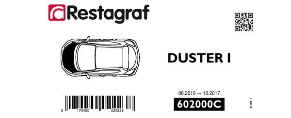 [A602000C] Fasteners kit for bonnet DUSTER I All versions 06.2010 → 10.2017