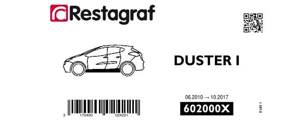 [A602000X] Fasteners kit for underbody mouldings DUSTER I 06.2010 → 10.2017