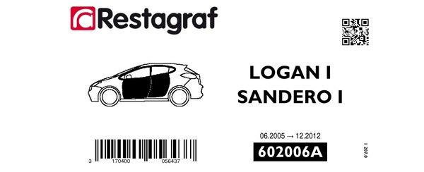 [A602006A] Fasteners kit for doors LOGAN I / SANDERO I 06.2005 → 12.2012