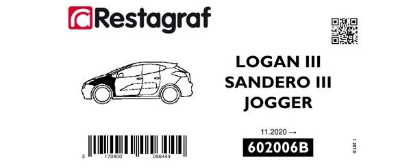 [A602006B] Fasteners kit for front fender LOGAN III / SANDERO III / JOGGER 11.2020 →