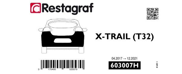 [A603007H] Fasteners kit for rear bumper X-TRAIL T32 (Phase 2 ) 04.2017→12.2021