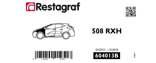 [A604013B] Fasteners kit for front fender 508 RXH 03.2012 → 12.2018