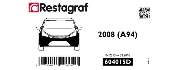 [A604015D] Fasteners kit for front bumper 2008 (Phase 1) 04.2013 → 03.2016