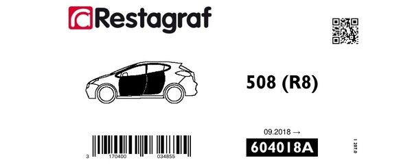 [A604018A] Fasteners kit for doors 508 (R8) All versions 09.2018 →