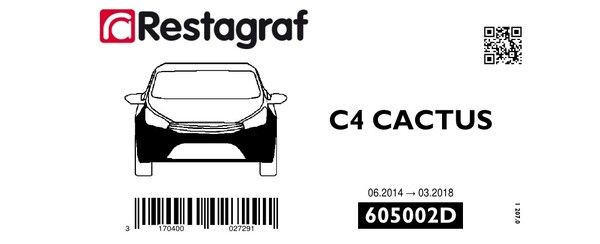 [A605002D] Fasteners kit for front bumper C4 CACTUS (Phase 1) 06.2014 → 03.2018