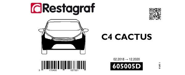 [A605005D] Fasteners kit for front bumper C4 CACTUS (Phase 2) 02.2018 → 12.2020
