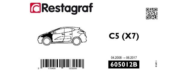 [A605012B] Fasteners kit for front fender C5 (X7) All versions 04.2008 → 06.2017