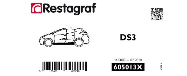 [A605013X] Fasteners kit for underbody mouldings DS3 11.2009 → 07.2019