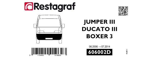 [A606002D] Fasteners kit for front bumper JUMPER III / DUCATO 3 / BOXER 3 (Phase 1) 06.2006 → 07.2014