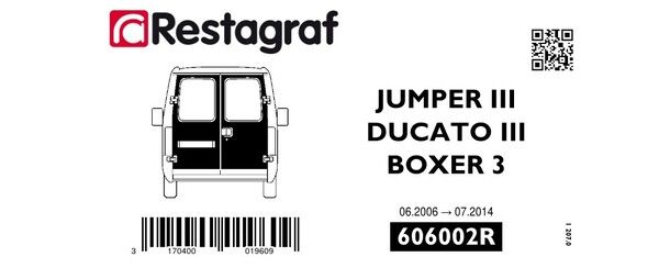 [A606002R] Fasteners kit for back doors JUMPER III / DUCATO 3 / BOXER 3 (Phase 1) 06.2006 → 07.2014