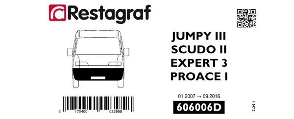 [A606006D] Fasteners kit for front bumper EXPERT 3 / JUMPY III / SCUDO II / PROACE I 01.2007 → 09.2016