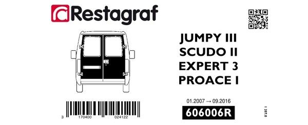[A606006R] Fasteners kit for back doors EXPERT 3 / JUMPY III / SCUDO II / PROACE I 01.2007 → 09.2016