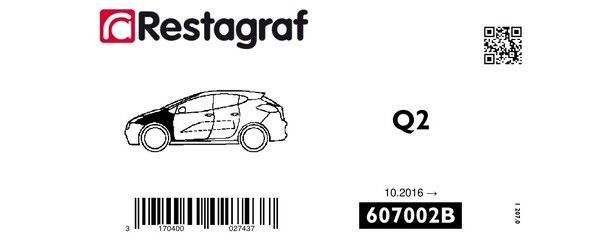 [A607002B] Fasteners kit for front fender Q2 All versions 10/2016→