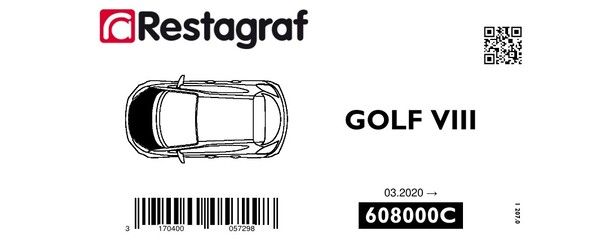 [A608000C] Fasteners kit for bonnet GOLF VIII All versions 03.2020 →