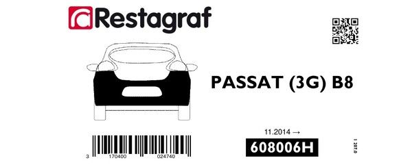 [A608006H] Fasteners kit for rear bumper PASSAT B8 (3G) 11.2014 → 10.2023