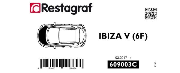 [A609003C] Fasteners kit for bonnet IBIZA V (6F) All versions 03.2017 →