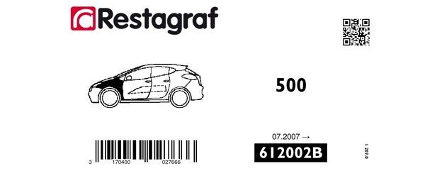 [A612002B] Fasteners kit for front fender 500 (Phase 1)-2 07.2007 →