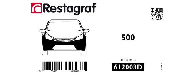 [A612003D] Fasteners kit for front bumper 500 (Phase 2) 07.2015 →