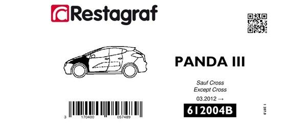 [A612004B] Fasteners kit for front fender PANDA III Except CROSS version 03.2012 →