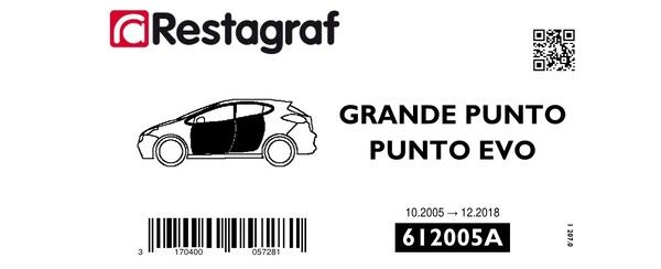 [A612005A] Fasteners kit for doors GRANDE PUNTO/PUNTO EVO 10.2005 → 12.2018