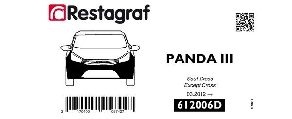 [A612006D] Fasteners kit for front bumper PANDA III Except CROSS 03.2012 →