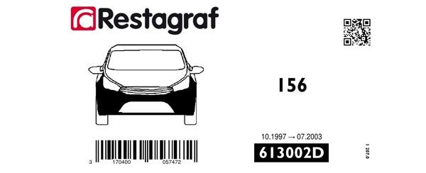 [A613002D] Fasteners kit for front bumper 156 10.1997 → 07.2003