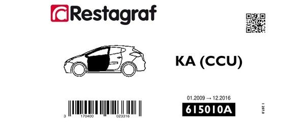 [A615010A] Fasteners kit for doors KA (CCU) 01.2009 → 12.2016