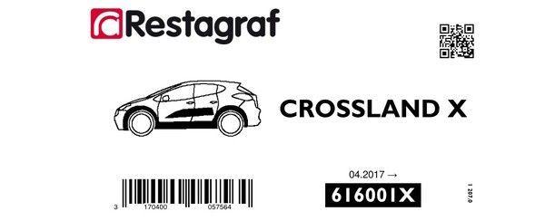 [A616001X] Fasteners kit for side mouldings CROSSLAND X 04.2017 →