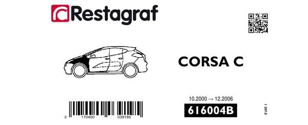 [A616004B] Fasteners kit for front fender CORSA C 10.2000 → 12.2006