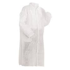 [DC02-XL] BLOUSE BLANCHE JETABLE|EN POLYPROPYLENE 40 MICRONS |PATTE VELCRO |*PIECE* (XL)