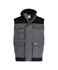 350051 DASSY® Hulst Gilet hiver bicolore GRIS CIMENT/NOIR +/- 245 g/m²