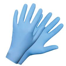 GANTS NITRILE BLEUS NON POUDRES|(BOITE DE 100 PIECES)
