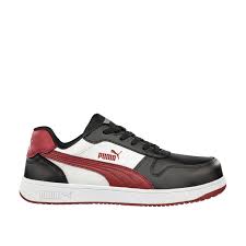 [640200-39] CHAUSSURES SECURITE FRONTCOURT BASSES S3L ESD COLORIS NOIR/BLANC/ROUGE (39)
