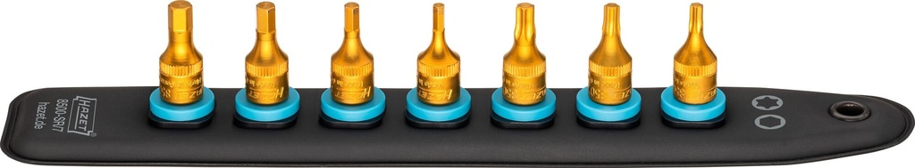 [8500-SR/7] HAZET SmartRail avec 7 emplacements 8500-SR/7 ∙ Carré creux 1/4 pouce (6,3 mm) ∙ Profil TORX® intérieur, Profil à 6 pans intérieurs ∙ 7 pièces ∙ T30 ∙ T20 ∙ T25 ∙ 3 ∙ 4 ∙ 5 ∙ 6