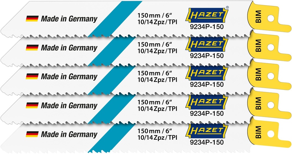 [9234P-150/5] HAZET - Jeu de lames de scie