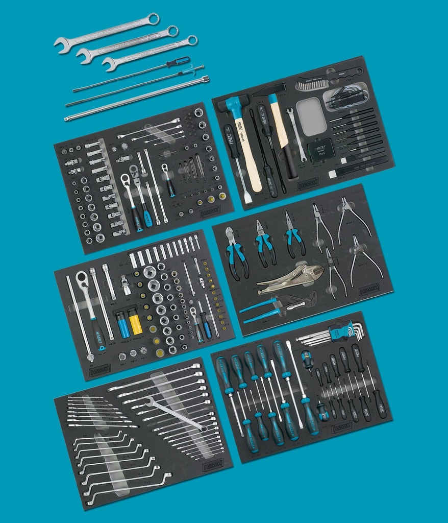 [0-2900-163/264-BMW] HAZET - Assortiment d'outils dans une garniture en mousse souple