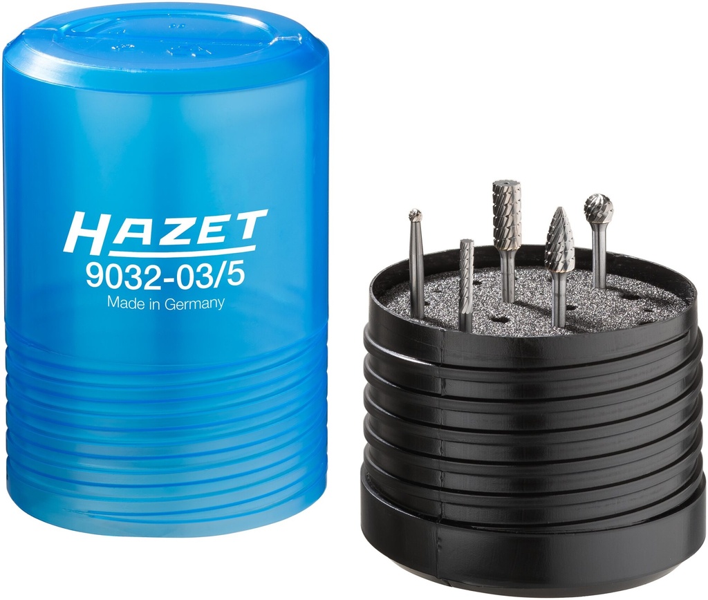 [9032-03/5] HAZET - Jeu de fraises sur tiges en métal dur ∙ 3 mm