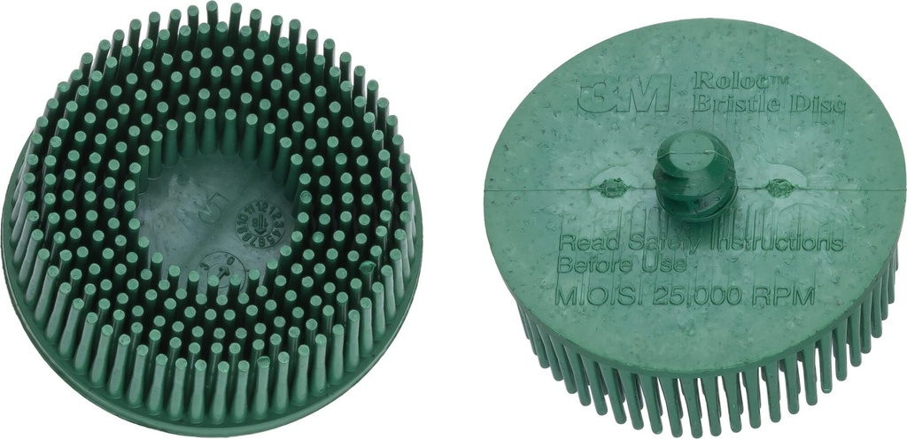 [9033-11-050/2] HAZET - Jeu de brosses à poncer de rechange · vertes · 2 pièces ∙ système de changement rapide Roloc® ∙ ⌀ 50 mm