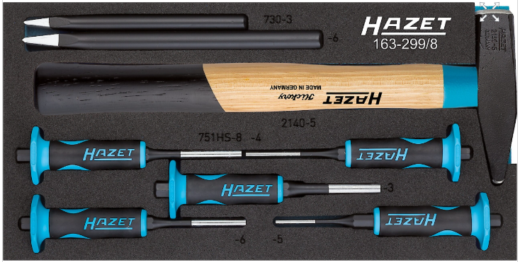[163-299/8] HAZET 163-299/8 Ensemble de chasse-goupilles