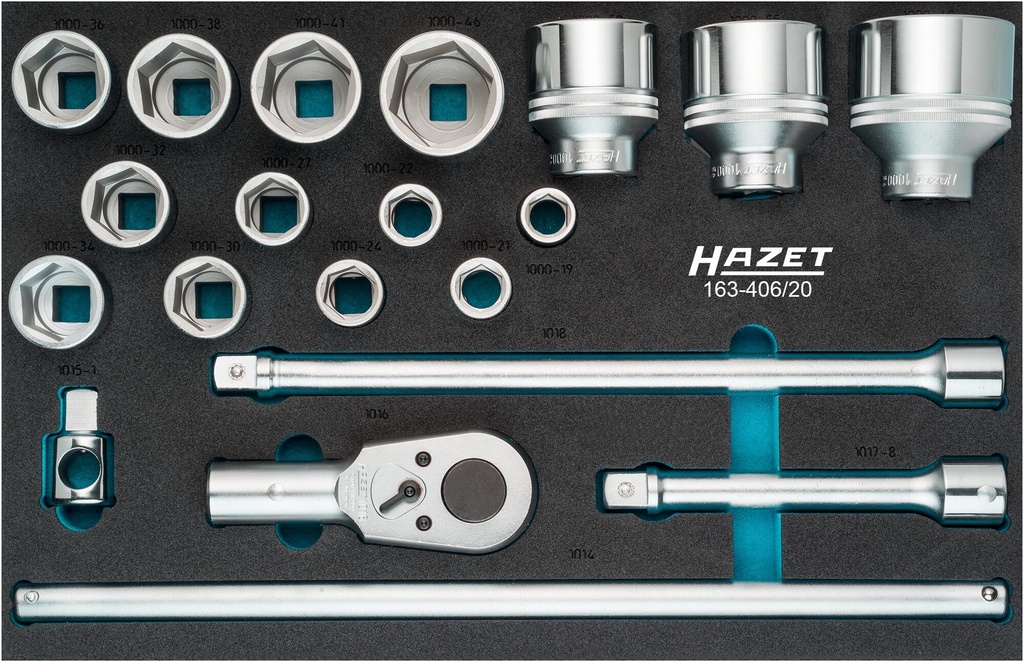 [163-406/20] HAZET - Jeu de clés à douilles