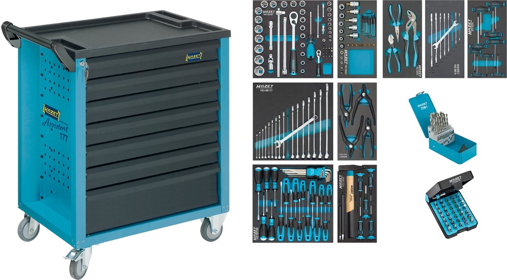 [177-7/217] HAZET - Servante d'atelier servante d'atelier Assistent ∙ avec assortiment