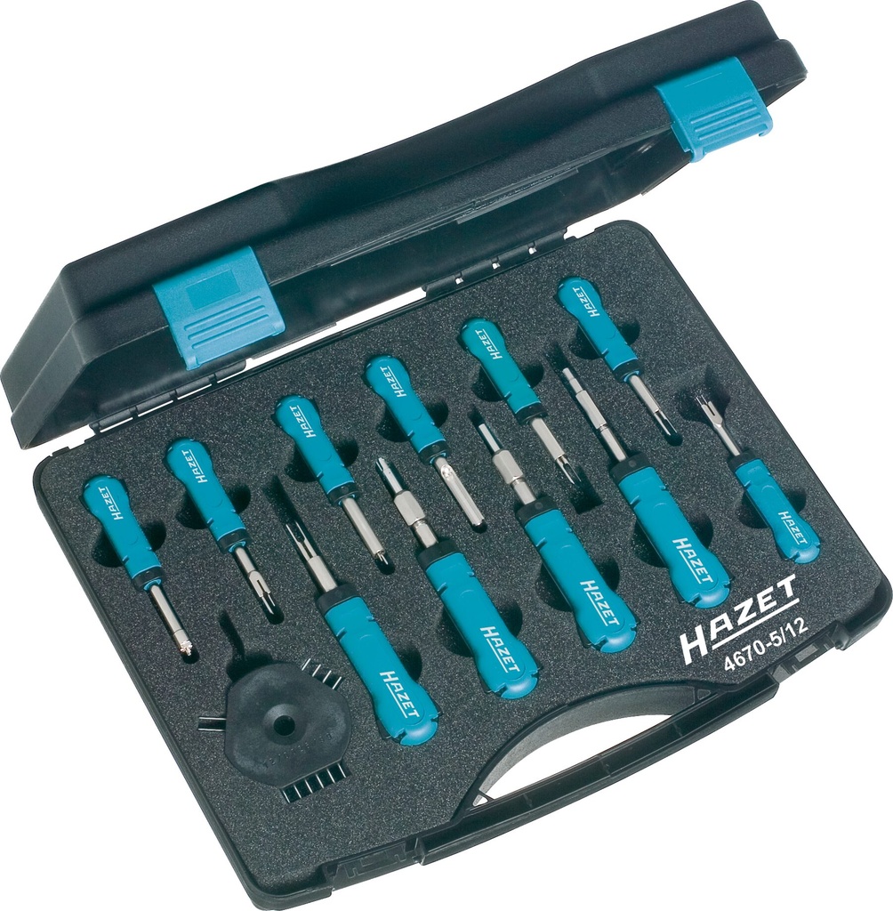 [4670-5/12] HAZET - Assortiment de déconnecteurs de câbles